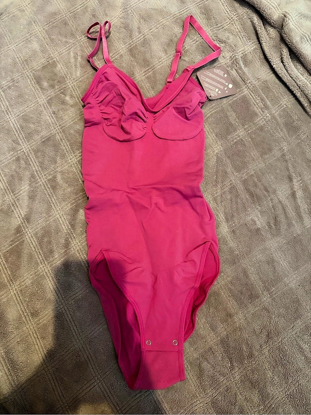 Popilush Shapewear Scoop Neck Bodysuit Pink M/L